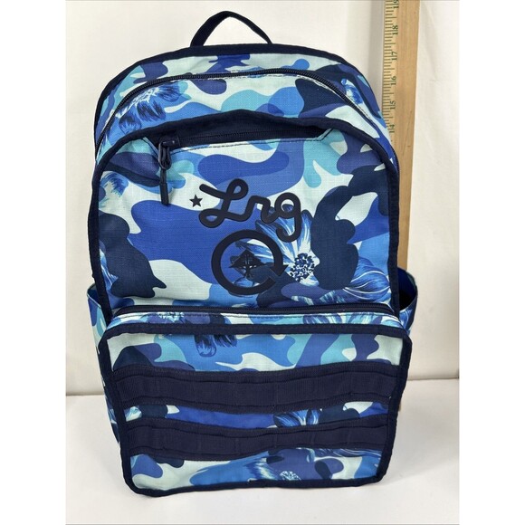 LRG Backpack Remix Blue Camo All Over Print School Travel - Picture 3 of 8